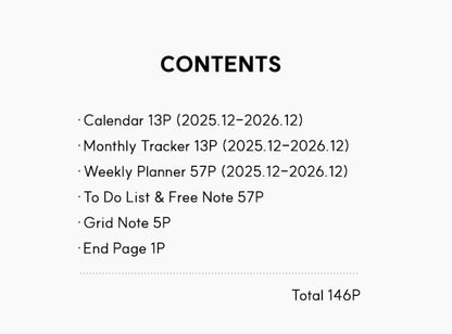 韓國Kakao Friends 2026 春植超多用途桌上月曆 - 預購貨品