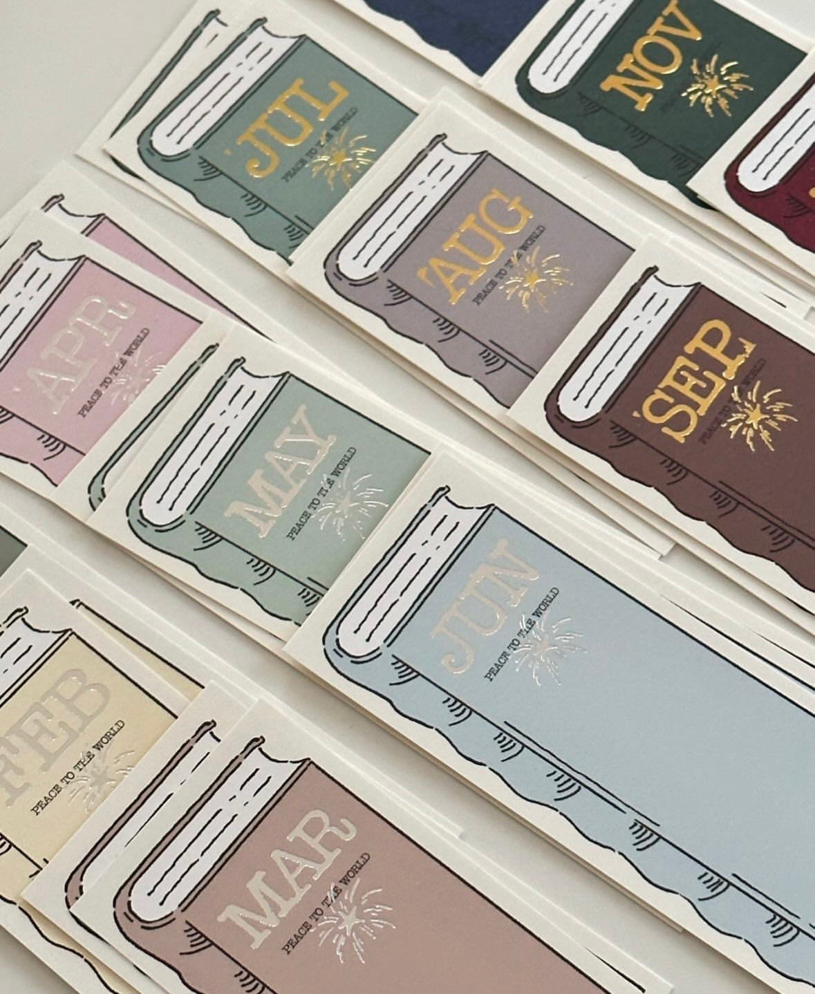 韓國Mewmewbeam 熨金銀 誕生月份專屬書簽 - 12 款選擇* [預購貨品，下單後14天出貨]