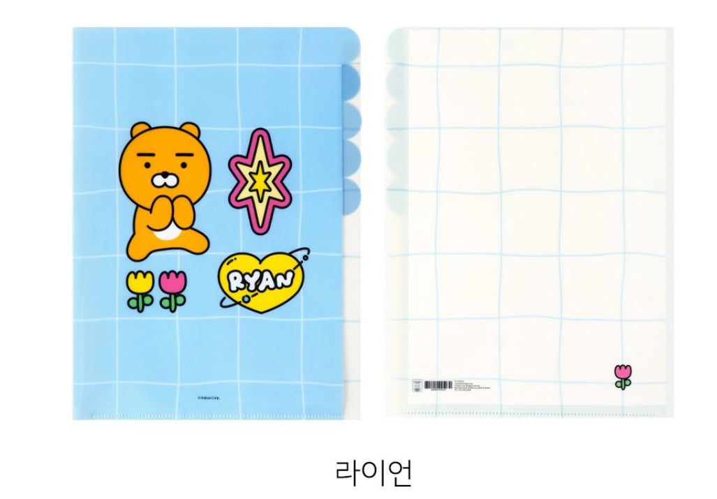 韓國 Kakao Friends 5 Pockets Folder 文件夾 - 春植 / Apeach / Ryan