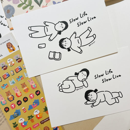 韓國The Paper My Best Friend Collection 卡片 - 只想和你一起躺系列
