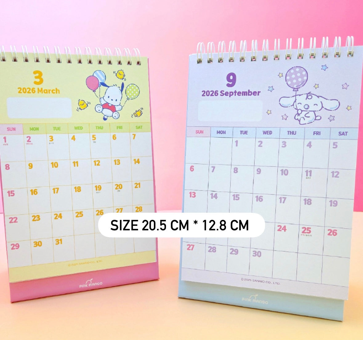 Sanrio Characters 2026 桌上月曆 - 肉桂狗 [預購貨品，下單後14天出貨]