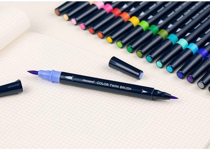 《新品88折訂購‼️》韓國 Monami Twin Brush 柔繪筆 Pen Set (一套6枝) * [預購貨品，下單後14天出貨]