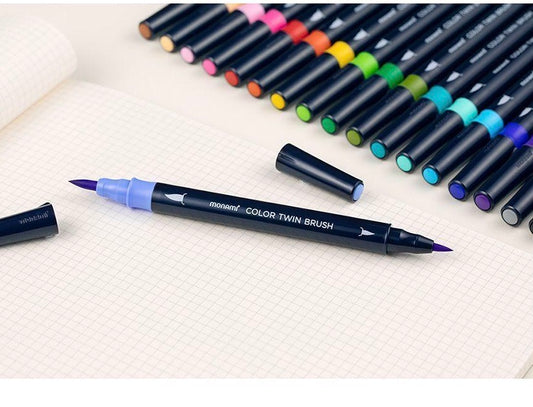 《新品88折訂購‼️》韓國 Monami Twin Brush 柔繪筆 Pen Set (一套6枝) * [預購貨品，下單後14天出貨]