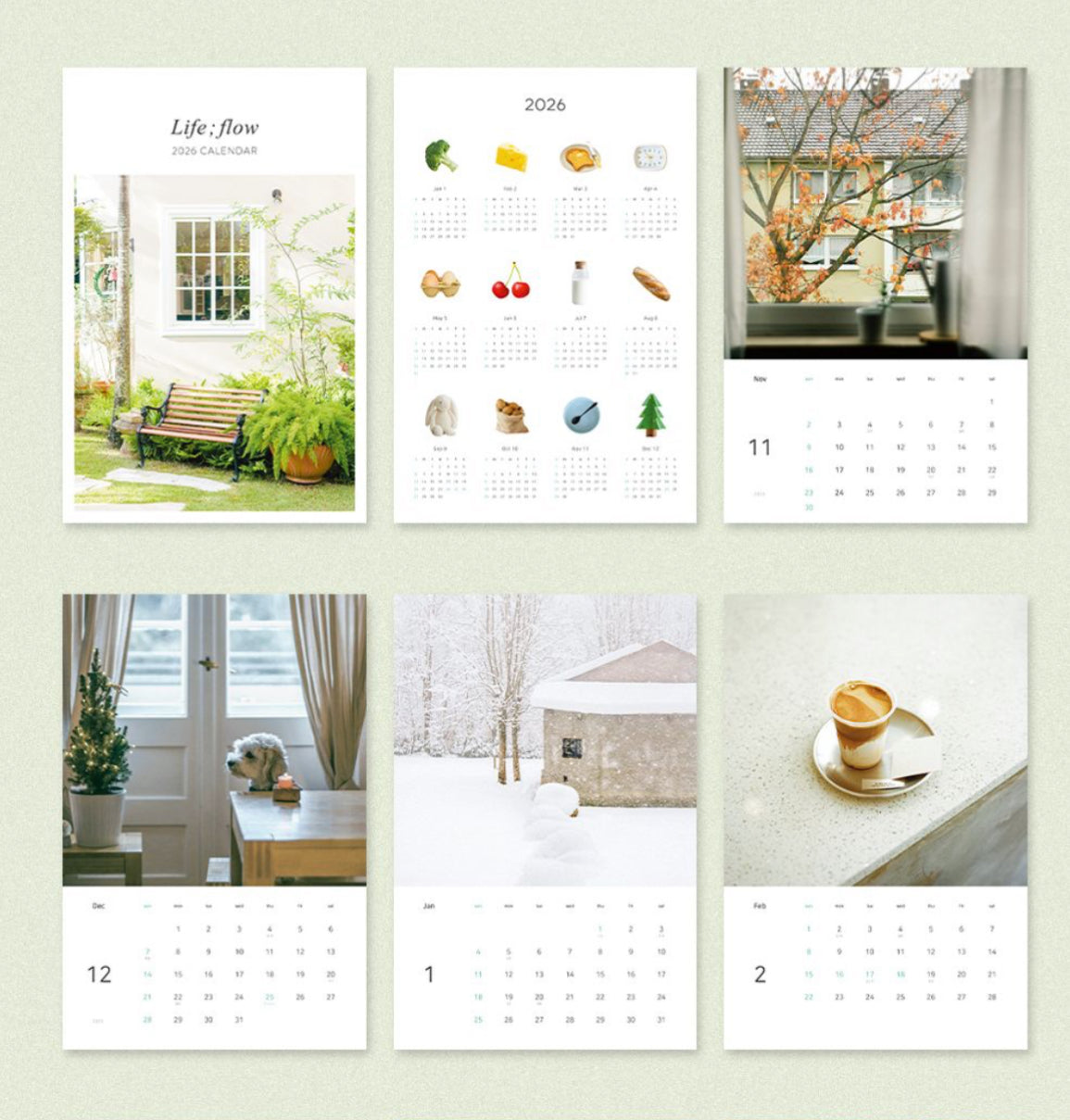 韓國Life in Flow 2026 掛牆月曆 [預購貨品，下單後14天出貨]