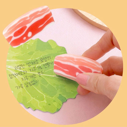 韓國「名品」一人火鍋 套裝 「擦膠，便條貼，鉛筆」