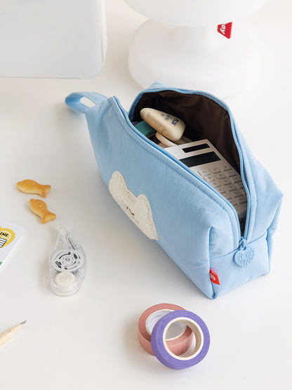 韓國Romane Mogry 貓咪 大容量 Pens Pocket Case - 4 色選擇  * [預購貨品，下單後14天出貨]