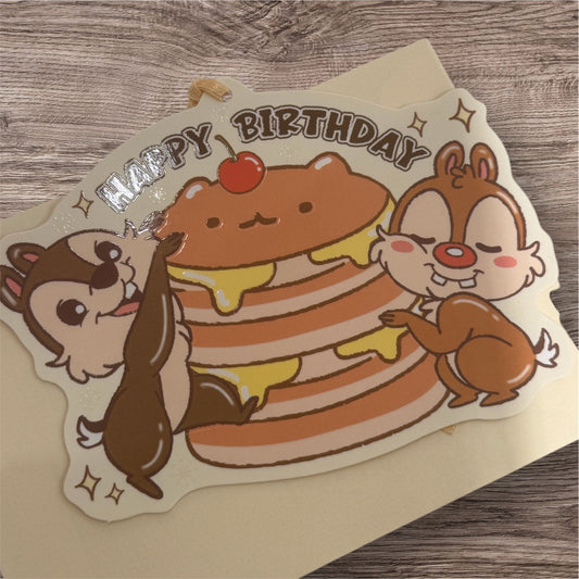 Disney 卡通角色心意卡 - Chip & Dale 生日卡