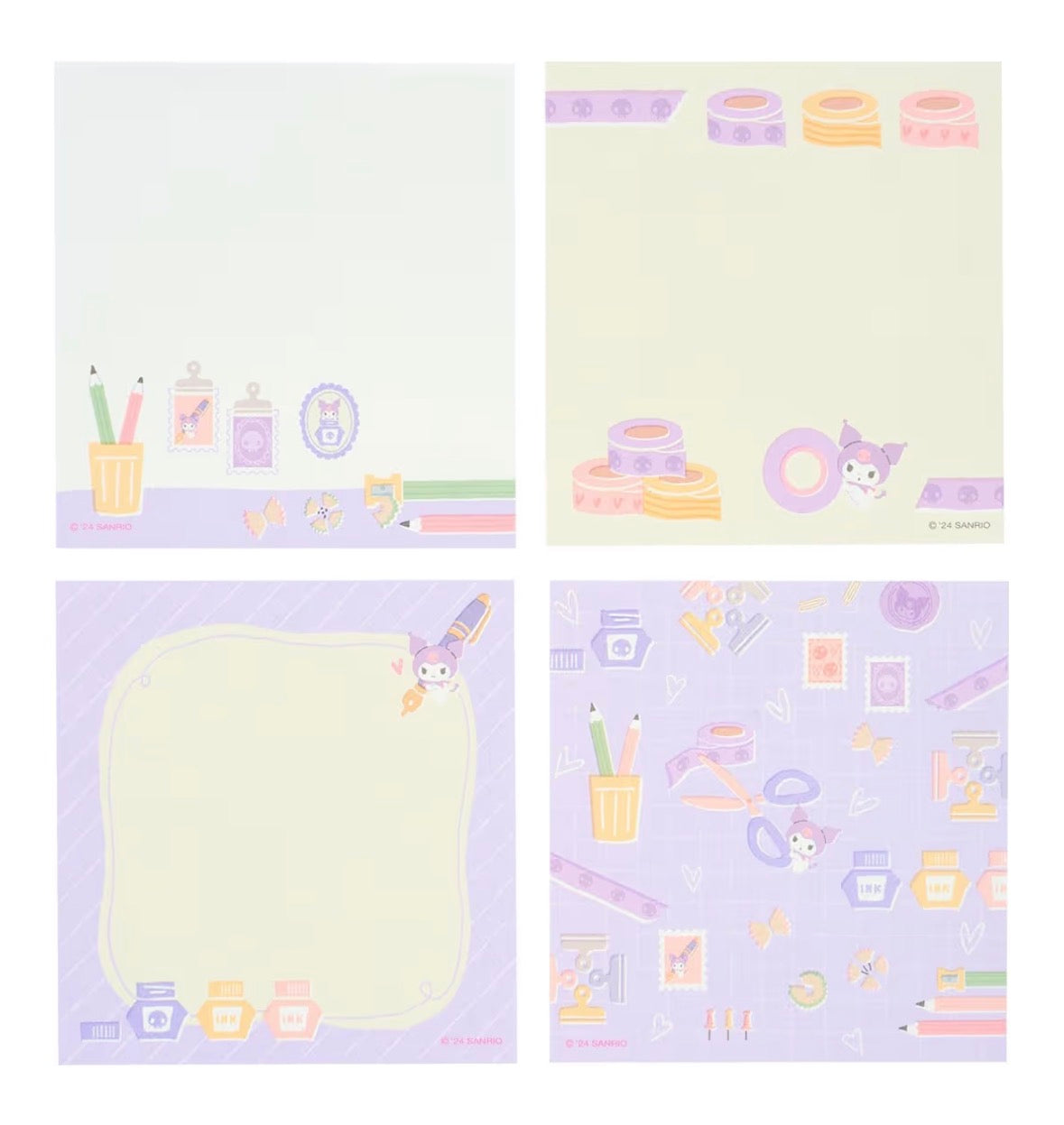 Sanrio Characters Kuromi 的文具時間便條簿 [預購貨品，下單後一星期出貨]