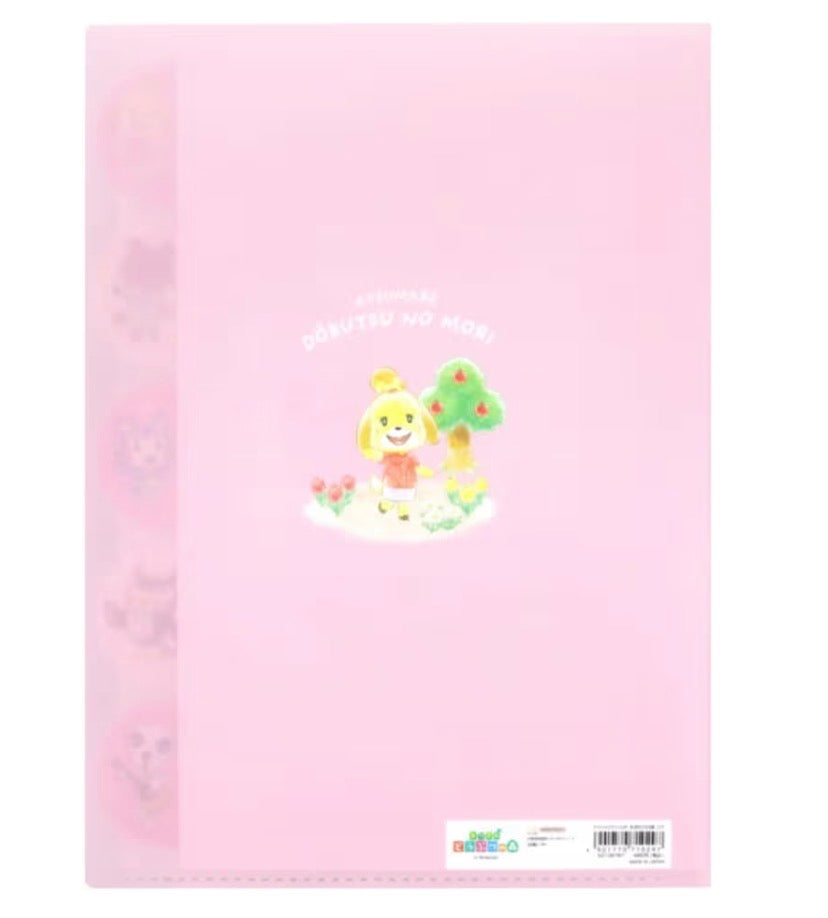 日本動物之森文具系列A4 Multi Pockets Folder [預購貨品，下單後14天出貨]