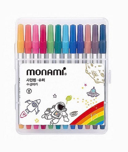 ［庫存✅］5 週年購物優惠送大禮: 韓國Monami 一套12 色 經典色調柔繪筆 (禮物1b)