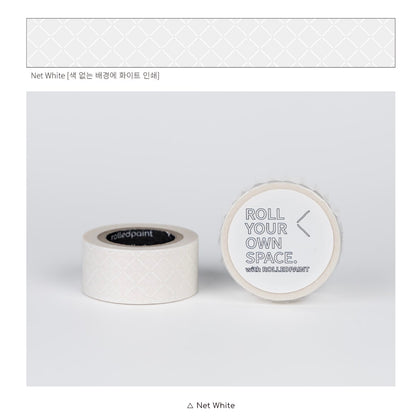 韓國 Rolledpaint 紙膠帶 - White Pattern 純白圖騰