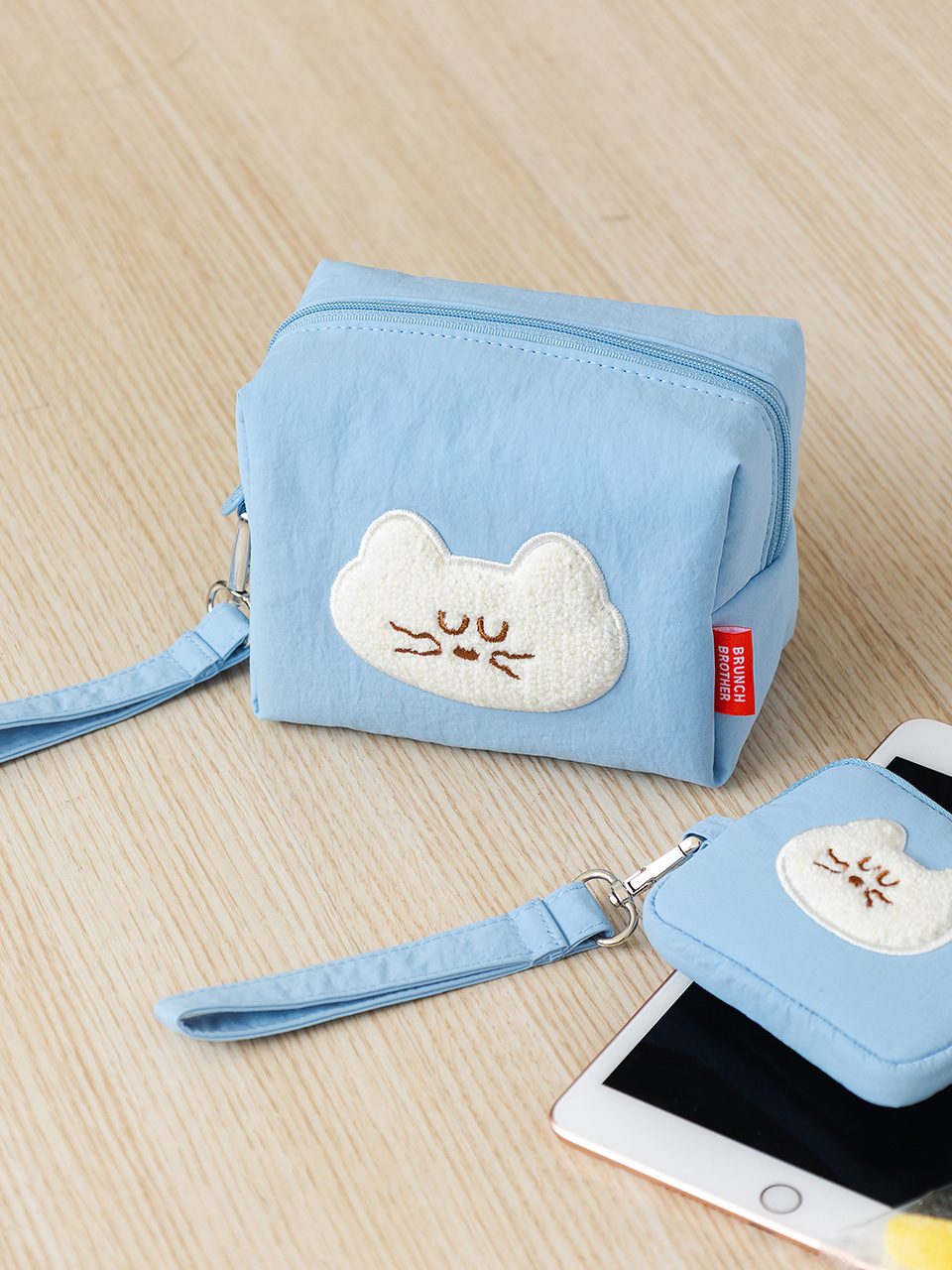 韓國Romane Mogry 貓咪 Square Pouch - 4 色選擇  * [預購貨品，下單後14天出貨]