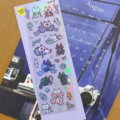 韓國插畫家썸켓츠 貼紙系列 - 貓咪蝴蝶結