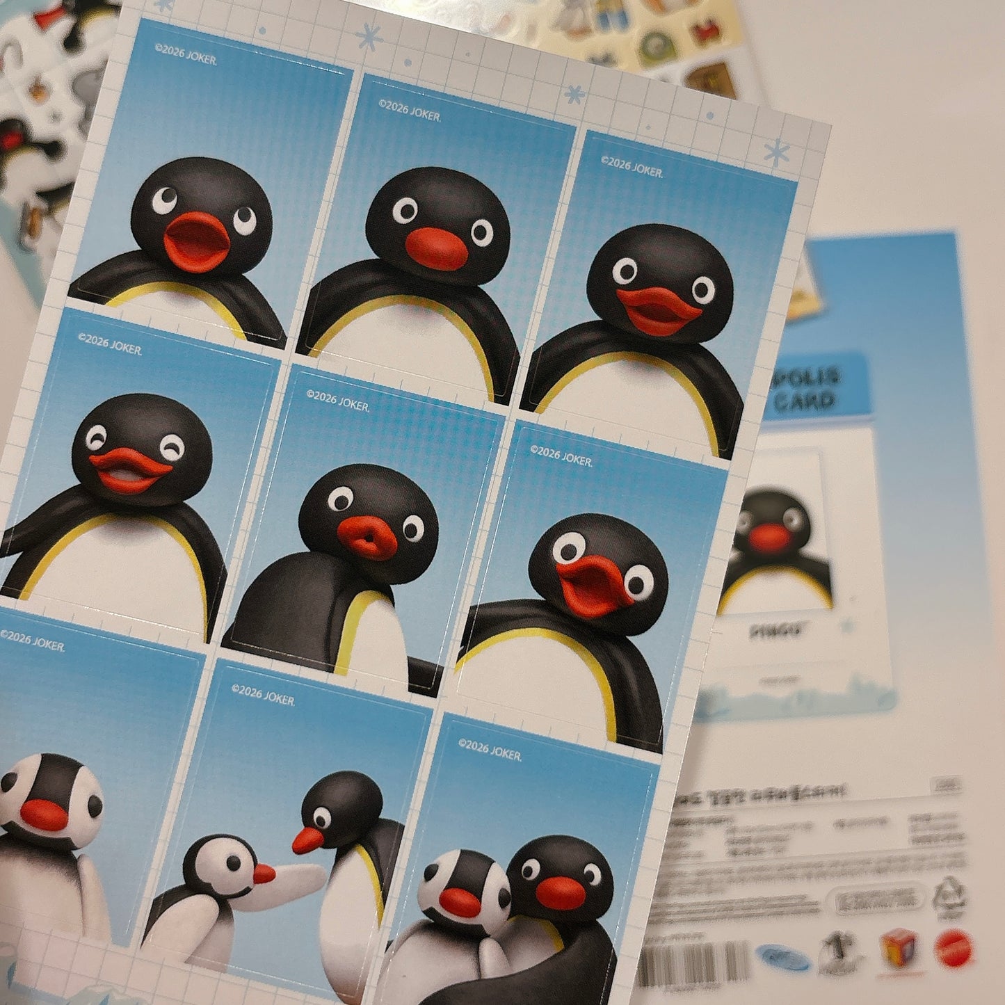 日本企鵝家族Pingu 証件相 貼紙