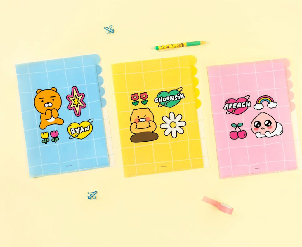 韓國 Kakao Friends 5 Pockets Folder 文件夾 - 春植 / Apeach / Ryan