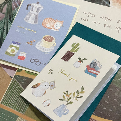 台灣手繪燙金心意卡 - Thankyou