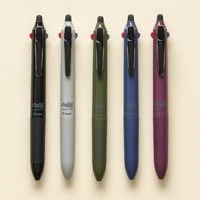 日本Pilot Frixion Ball Switch 多功能原子筆 (3色 0.5mm 擦擦筆 +0.7mm油性筆）[ 預購貨品 ］