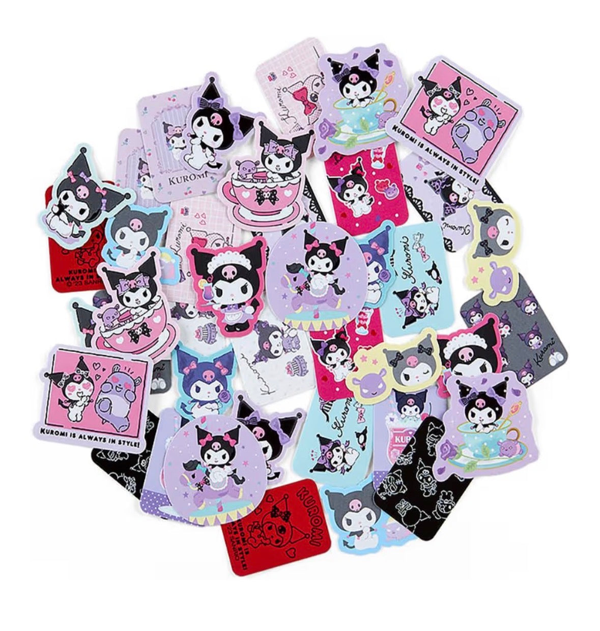 Sanrio Characters 透明卡套連30 枚獨立貼紙 - 5 角色選擇