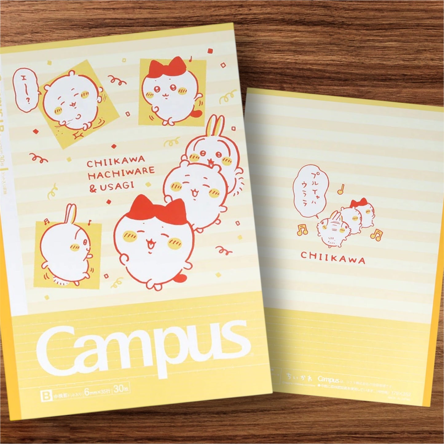 Chiikawa x Campus 漫畫場景粉色系列 橫線筆記本套裝 - 一套5 入 (限量發售)