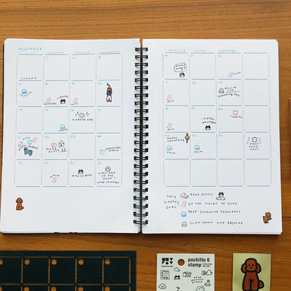 Zero per Zero 聯乘日本Pochitto6 按鈕式帶墨印章