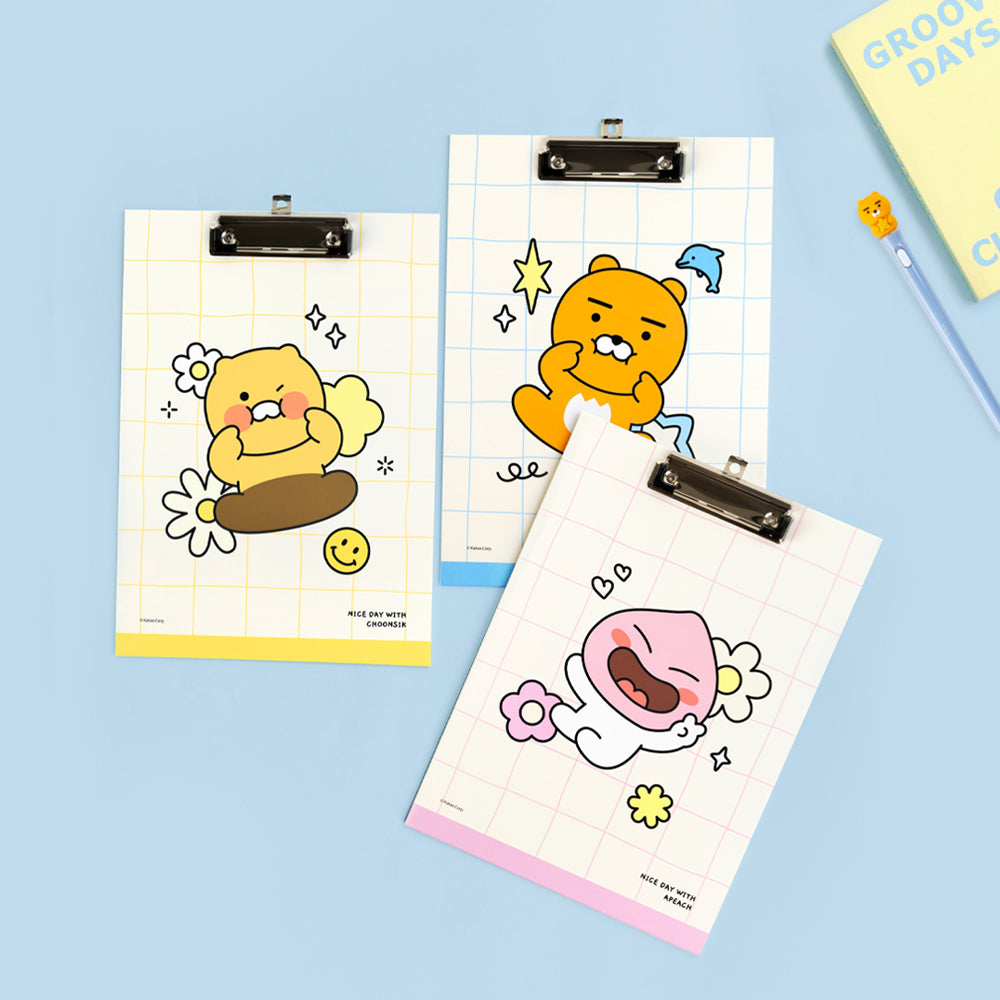 Kakao Friends Family 春植/ Ryan / Apeach A4 Clipboard