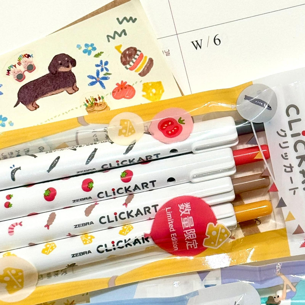日本Zebra Clickart 按壓式 Marker 筆 套裝：食品嘉年華