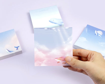 韓國雲彩鯨魚便條簿 - 4 款選擇* [預購貨品，下單後14天出貨]