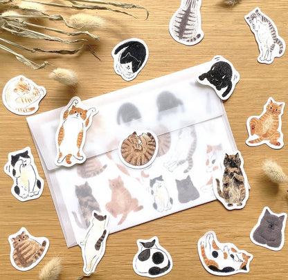 日本4 legs 彩繪貓咪系列: We Love Cats 手帳貼紙包 [預購貨品]