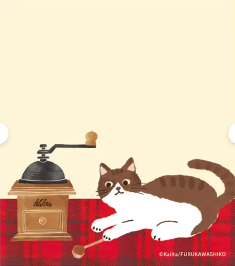 日本Kalita 貓咪的咖啡館系列便條磚100 頁 - Black Coffee