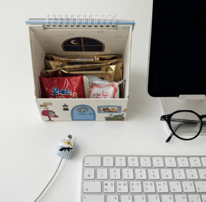 韓國Second Morning 檸檬屋仔月曆收納箱2 合1  (預購貨品，下單後14天出貨)