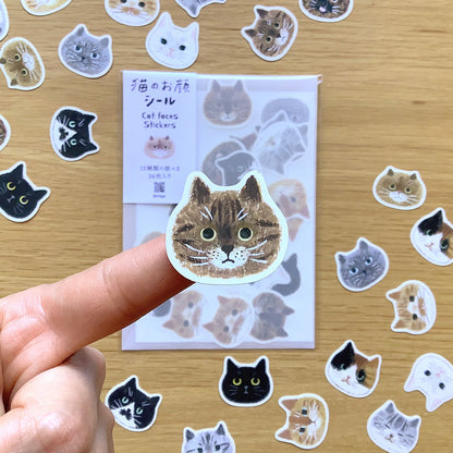 日本4 legs 彩繪貓咪系列: 貓咪大頭貼 手帳貼紙包