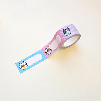 韓國插畫家썸켓츠 紙質可書寫卷裝 Label 貼 - 貓咪！我是學霸