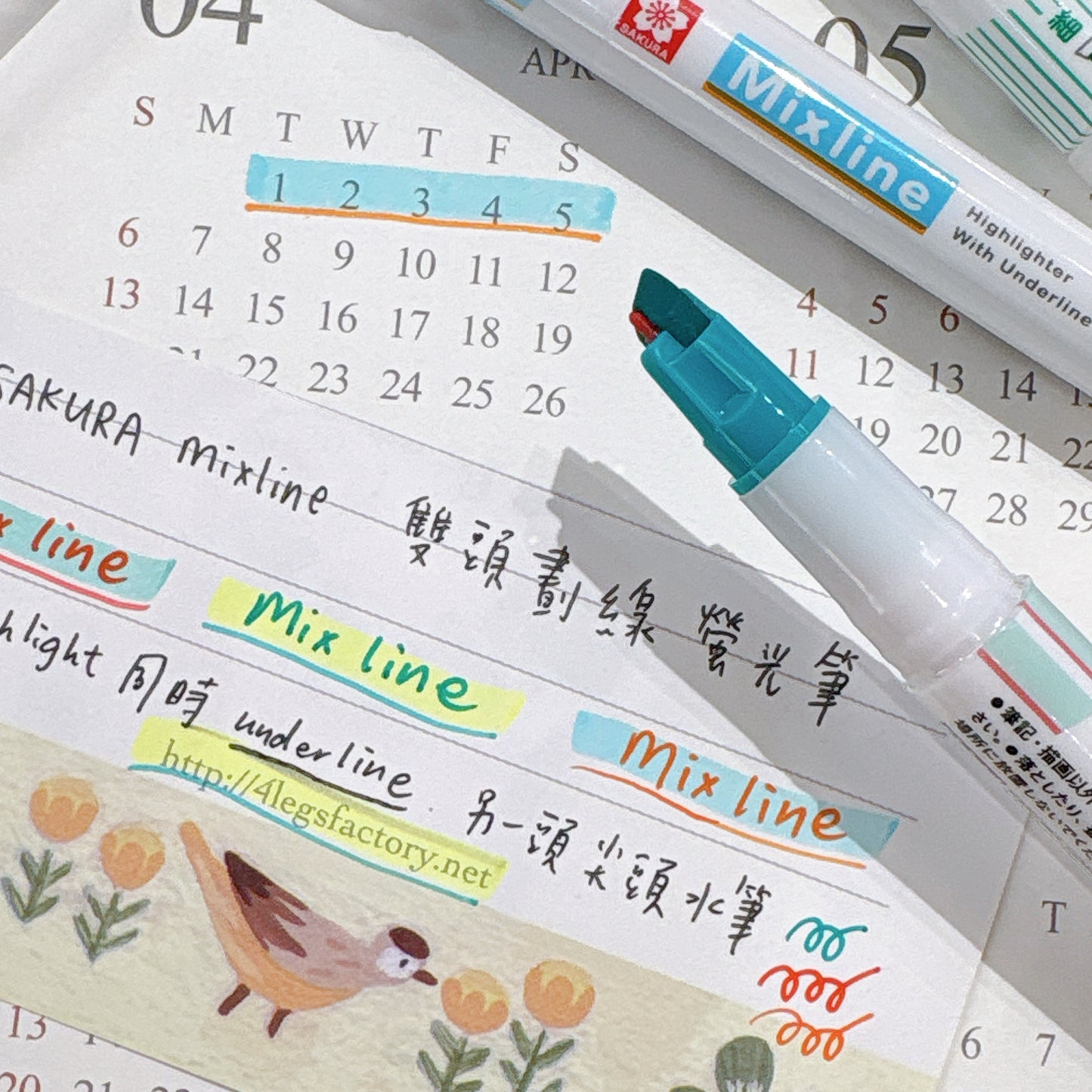 日本Sakura Mixline 雙頭劃綫螢光筆