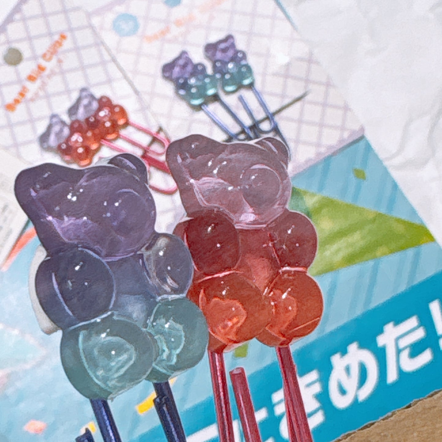 日本 echo Clip 熊仔糖 Gummy Bears 萬字夾 - 一套3個