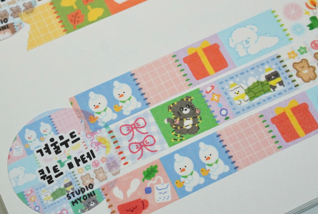 韓國Miyori 四季手帳紙膠帶 - 夏天的金魚和八爪魚* [預購貨品，下單後14天出貨]