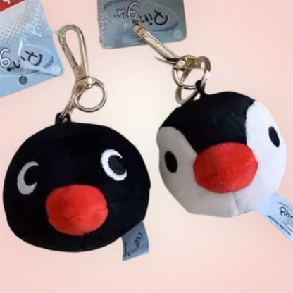 新品訂購88折‼️ 韓國企鵝家族Pingu Collection 毛公仔匙扣 - 圓碌碌企鵝  [預購貨品，下單後14天出貨]