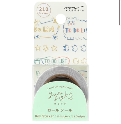 日本Designphil Yuru Log 卷裝貼紙 - 每天的To Do List