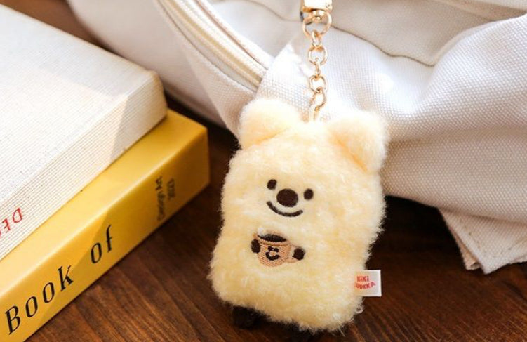 韓國濟州Kiki Quokka手抱熱咖啡毛公仔掛件匙扣* [預購貨品，下單後14天出貨]