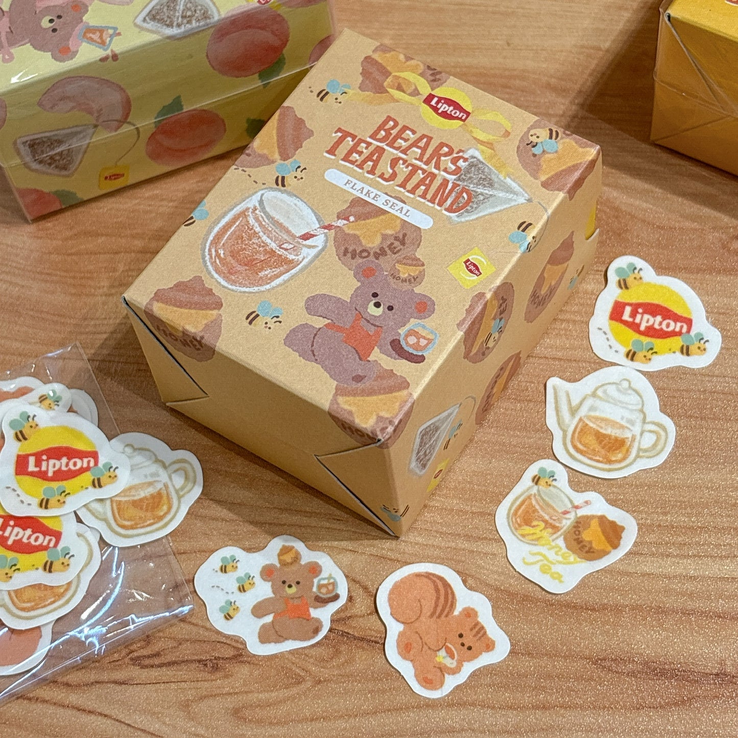 <限定商品> 日本Lipton 聯乘古川紙盒熊仔貼紙