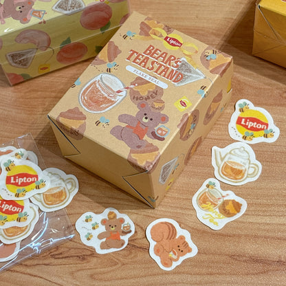 <限定商品> 日本Lipton 聯乘古川紙盒熊仔貼紙
