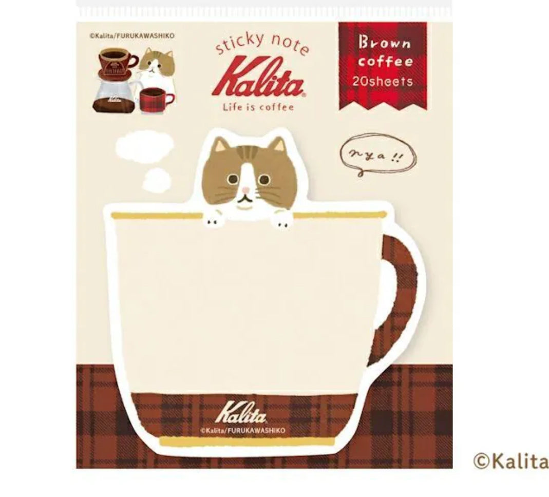 日本Kalita 貓咪咖啡館系列便條貼 - 一共4 款
