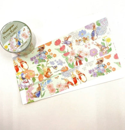 日本Peter Rabbit 彼得兔系列和紙紙膠帶五米長 -彼得兔和同伴的旅行