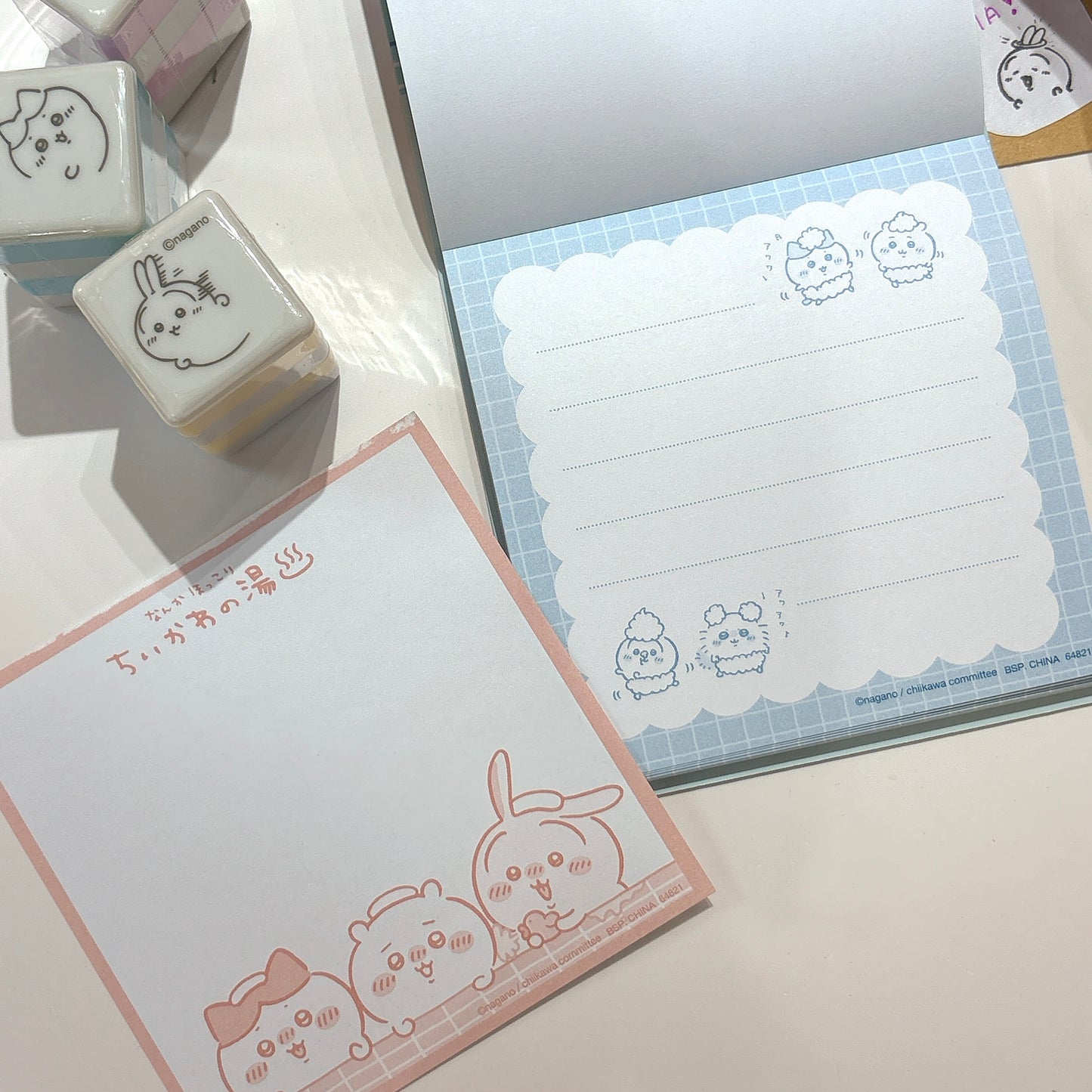 日本Chiikawa 富士山溫泉系列便條磚 100 頁 (封面可變立體）