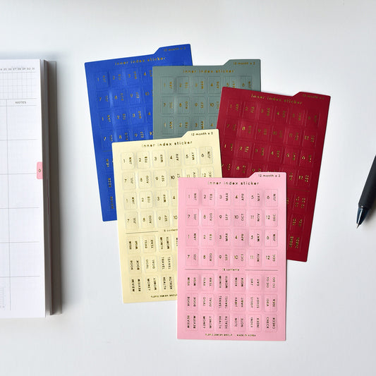 韓國手帳熨金Classy Index tab 貼紙 [預購貨品，下單後14天出貨]
