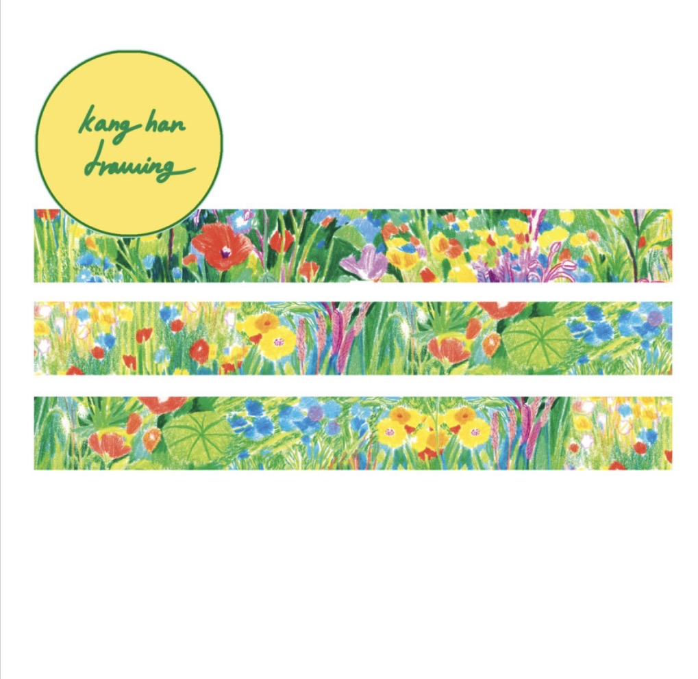 韓國Osoli Studio : Flower Garden 彩色紙膠帶(預購貨品，下單後14天出貨)