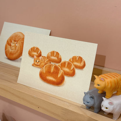 日本Artish - 藤沢さだみ 貓咪烘焙明信片 - 四款選擇