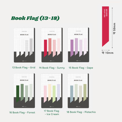 韓國Life Stationery My Flags Index Memo - 18 色選擇 (預購貨品）