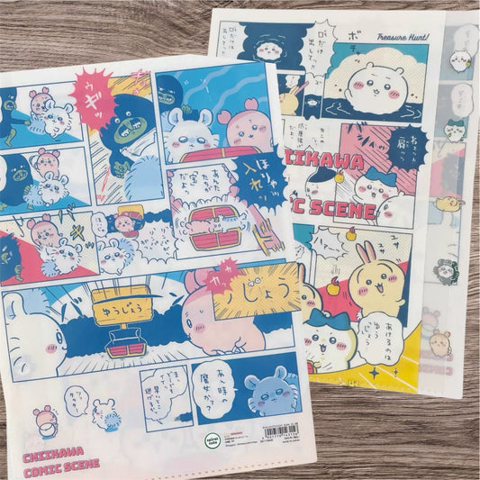 日本Chiikawa 漫畫對話 A4 Multi Pockets 文件夾