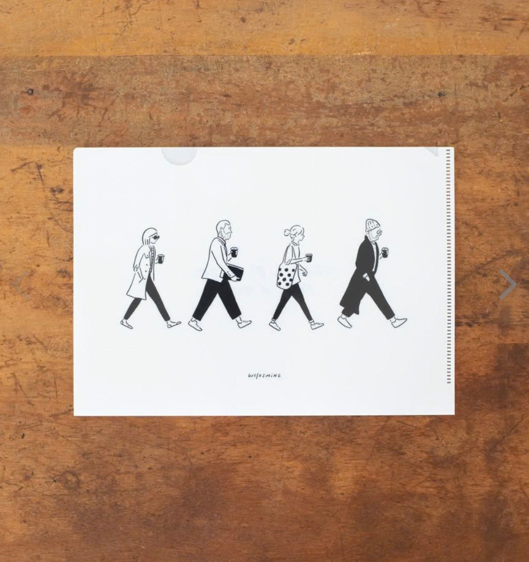 文具 x 咖啡系列：喝一杯咖啡懷念Beatles A5 文件夾 [預購貨品］