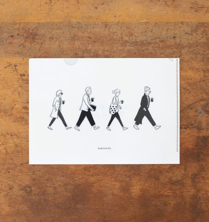 文具 x 咖啡系列：喝一杯咖啡懷念Beatles A5 文件夾 [預購貨品］